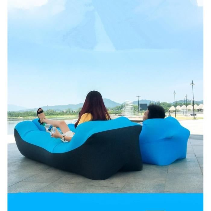 canape lit sofa gonflable piscine plage jardin exterieur 240x70cm cdiscount jardin