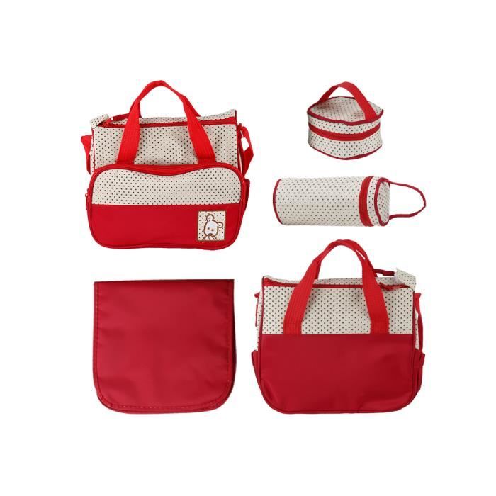 Sac a Langer Baby Chic Rouge Set de 5 pcs Cdiscount Puericulture Eveil bebe