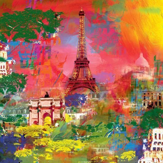 Peinture de Robert Holzach Paris (Dimensions : 70 x 70cm ) - Achat / Vente  affiche - poster Peinture de Robert Holzach - Cdiscount