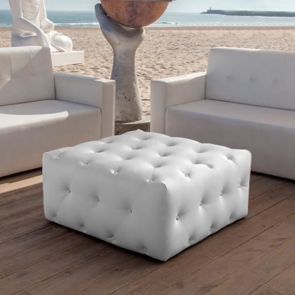 Table Basse Pouf Capitonne Argent Bering Achat Vente Table