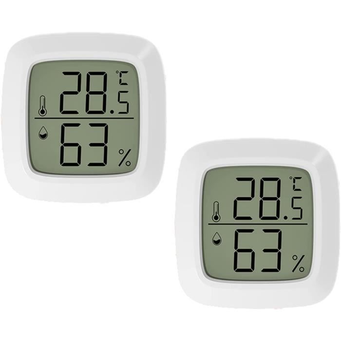 Mini Thermometre Hygrometre Interieur, Thermomètre Maison Numérique avec  Écran LCD, Capteurs de Température et d'humidité Inté[2314] - Cdiscount