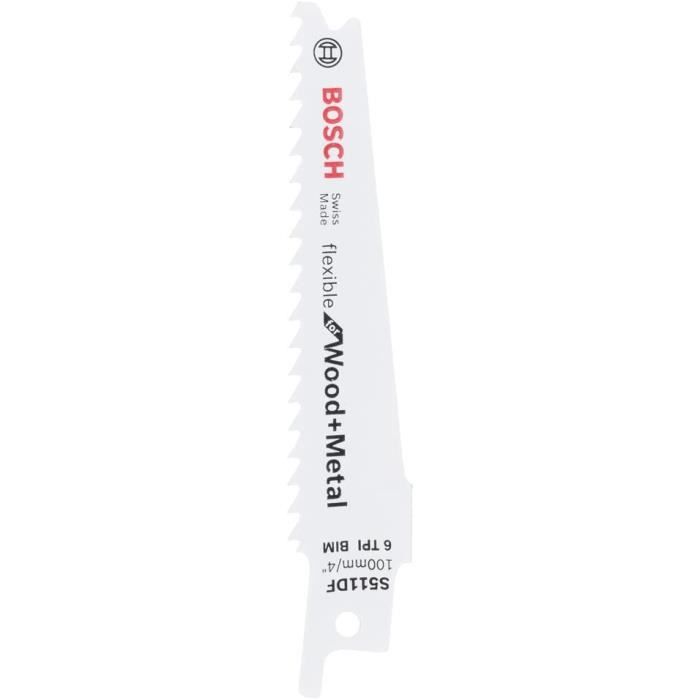 Bosch Professional Lames Scie Sabre 5 Pièces S611DF - Pour Bois Et Métal 150mm - Démolition Fenêtres