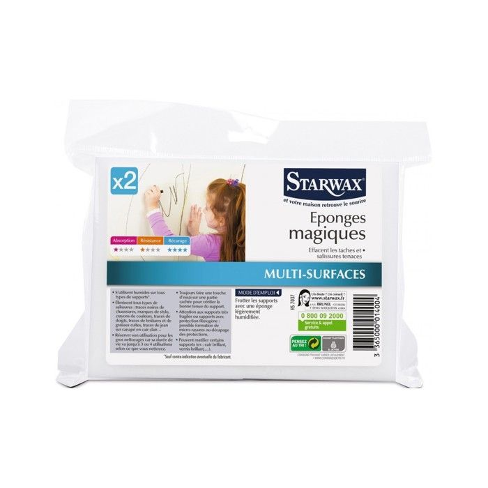 Éponges Magiques FORNOR - Lot De 4, 12x6x3 Cm, Pour Nettoyage Multi-surfaces