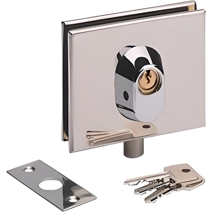 Inox Poli Vibré Serrure Basse Porte Verre Inox Poli 6041 Achat Vente Serrure