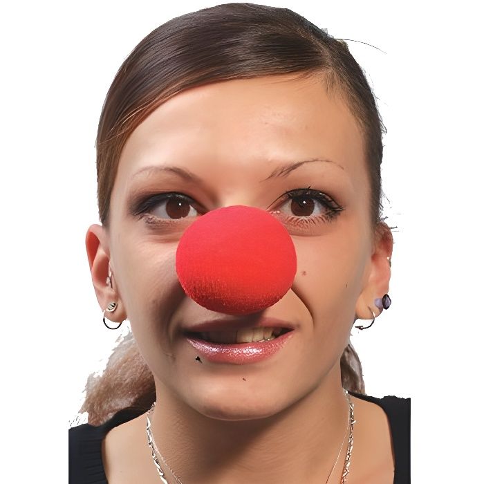 Accessoire - 20 - Nez de Clown en Mousse - Confortable - Mixte - Rouge