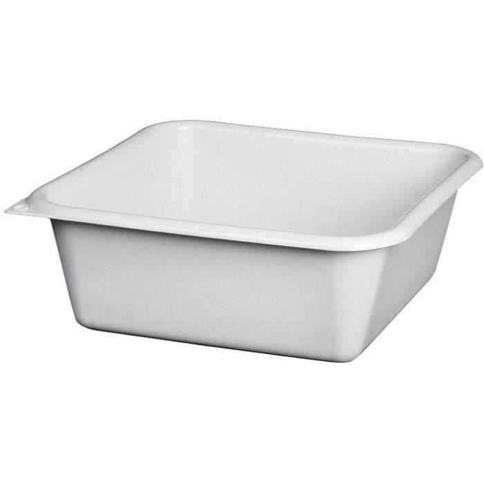 Cuvette carrée - 24 cm - 3 L - gris moucheté