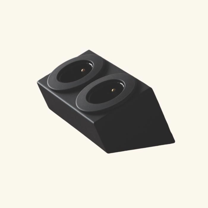 Prise De Cuisine Bloc De 2 Prises Barry Soft Touch Noir