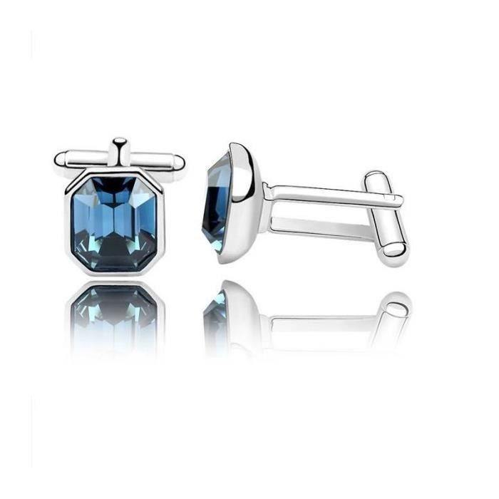Boutons De Manchette Mr.Van Cristal Argent - Accessoire élégant Pour Chemise, Cadeau Homme - 11
