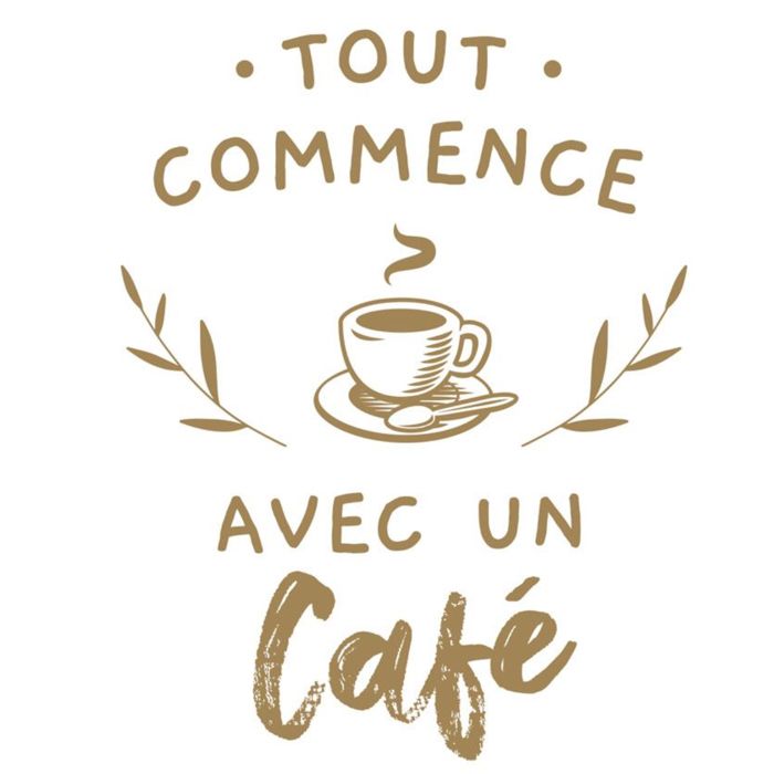 Plaque Murale PVC Autocollante Tulup Thema Kaffee – Haute Résistance, Déco Café !
