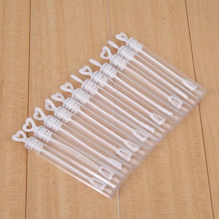 BBWELL 60 Tubes Bulles De Savon Mariage – Poignée Cœur – Cadeau Fête, Anniversaire, Saint-Valentin