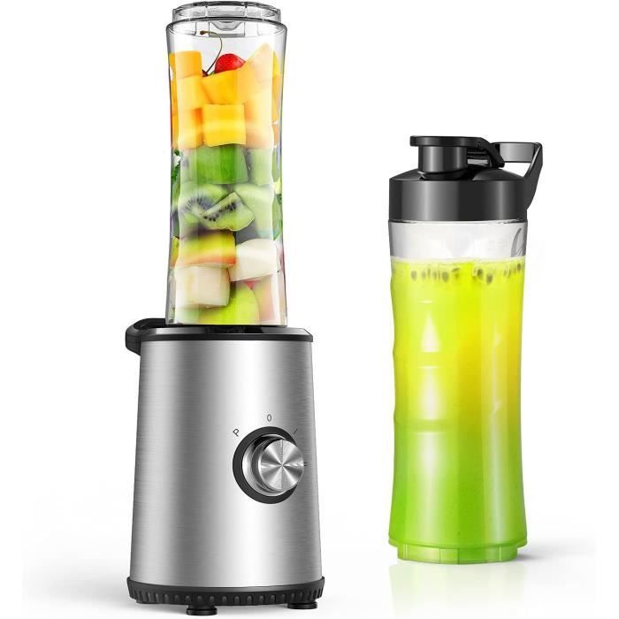 Blender Smoothie Maker KITCANIS 800W - 3 En 1 Avec Bouteilles Portable
