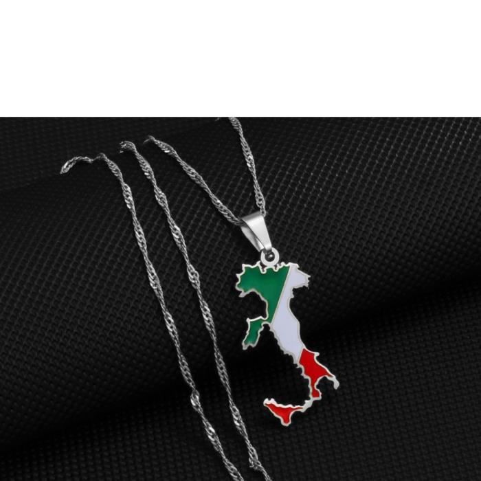 Collier Carte Drapeau Palestinien En Argent Plaqué Or - Chaîne De Cou Style Pendentif - Neuf Avec étiquettes