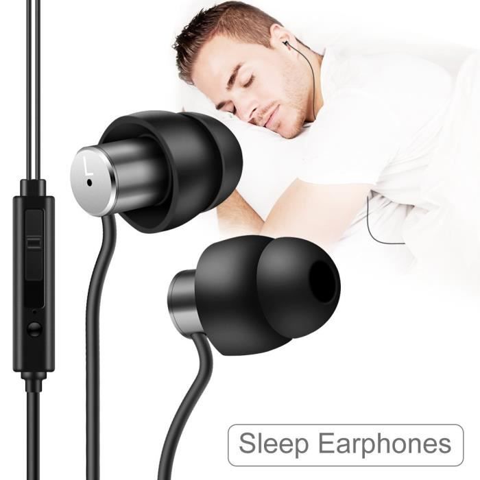 Accessoires pour lecteurs MP3 AGPTEK Ecouteurs de Sommeil Anti Bruit Casque  Doux Silicone Intra Auriculaires avec Micro 1213 - Cdiscount TV Son Photo