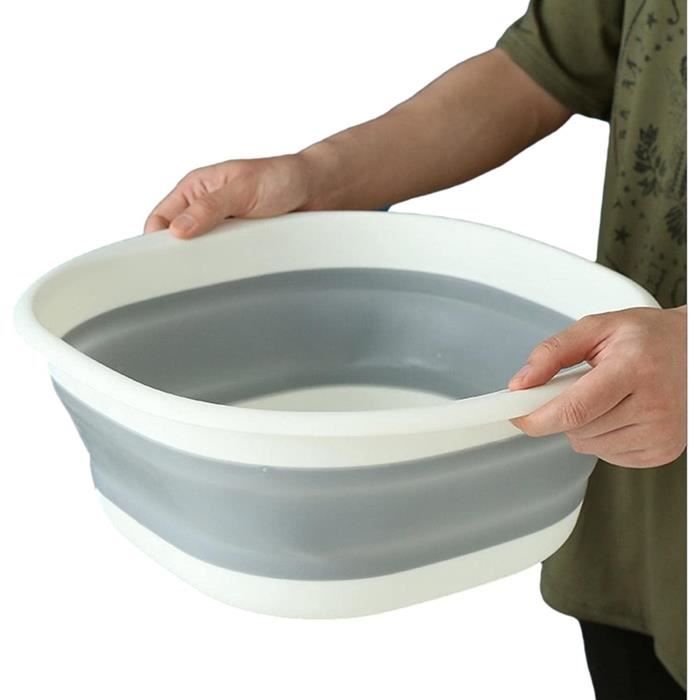 Évier/Bac Pliable Portable 9L - Pour Camping, Pique-nique, Cuisine - Gain De Place, Antidérapant