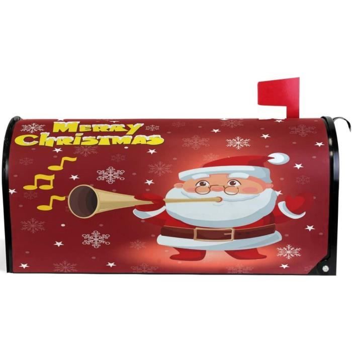 Joyeux Noël Flocon De Neige Boîte Aux Lettres Couverture Magnétique, Père Noël Hiver - 52.6x45