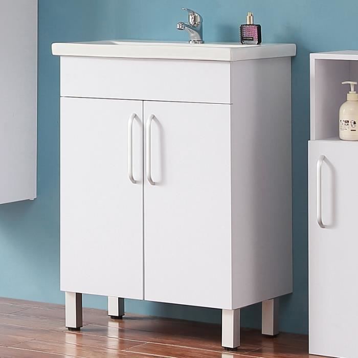 Meuble De Salle De Bain 580x380x824mm Ensemble Meuble Salle De Bain Et Vasque Achat Vente Salle De Bain Complete Meuble De Salle De Bain 58 Soldes Cdiscount