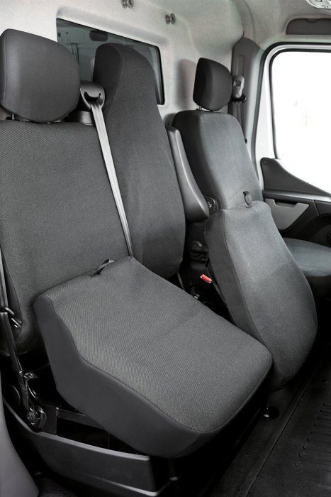 Housse de siège Transporter en tissu pour Opel Movano, Renault Master, Nissan Interstar, siège simple et 2 housses de siège avant si