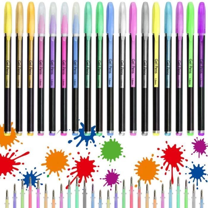 VaOlA ART Bolígrafos de gel de color, bolígrafos de gel para niños,  bolígrafos para colorear, juego de bolígrafos de gel, juegos de bolígrafos  para