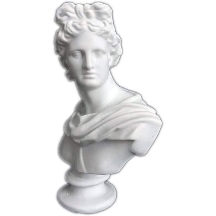 Statuette Buste Apollon 15cm - Résine Blanche - Décoration Grecque - YiYFiT