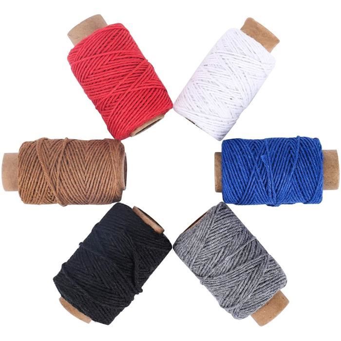 Fil Macramé Beige 3mm X 100m, 3mm/4mm X 200m, Fil De Coton Pour Bricolage | Cordon De Coton à Tricoter | Corde En Coton Pour Suspendre Des Tapisseries