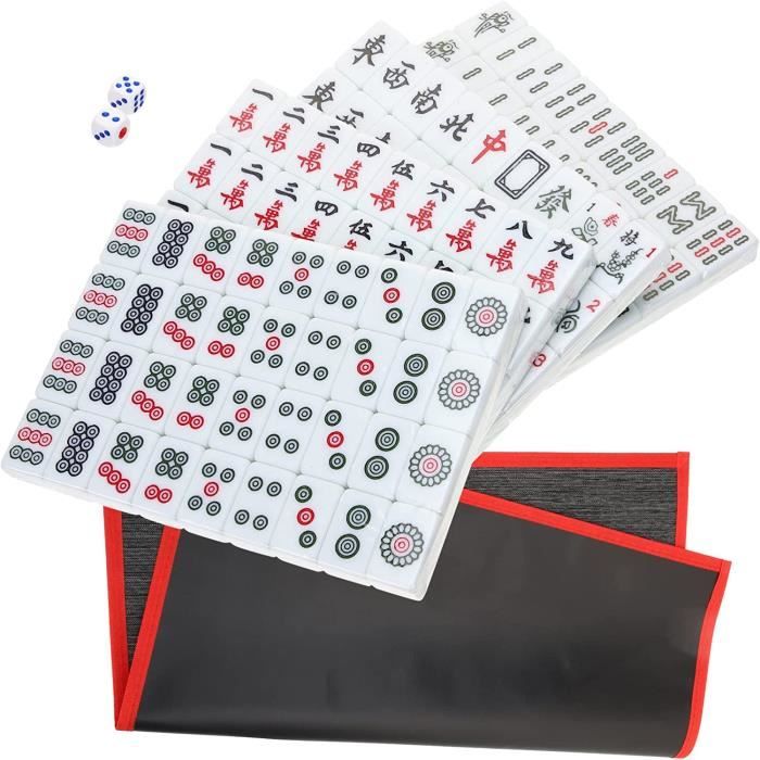 Mini Mahjong Chinois Avec Boîte – Jeu Traditionnel Portable | Pour Voyages, Famille, Soirées Entre Amis - 3