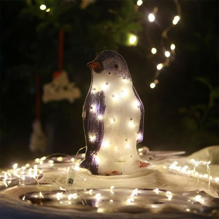 5 éclairages De Noël Solaires En Acrylique - Piquets LED Jardin Avec Motifs (sapin, Père Noël, Renne...) - Pour Extérieur
