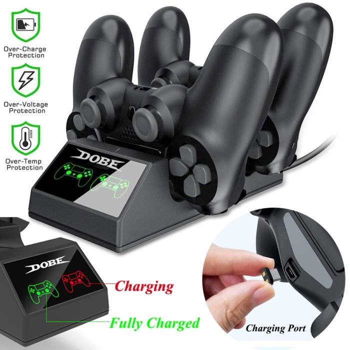 Lot De 4 Câbles USB Pour Manette Xbox One (1 Mètre) - Recharge, Noir, Straße Game