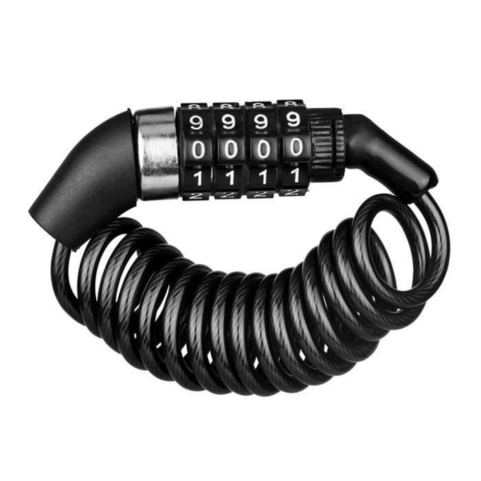 Antivélo Câble Wordlock 5 Pieds (1,5m) - Câble Acier 8mm, Combinaison à Mot, Couleur Violet, Neuf