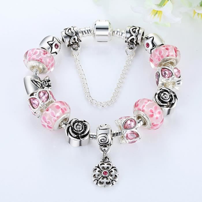 11 mm x 7 mm 2 Métal Antique Couleur Argent Charme Perles avec rose strass