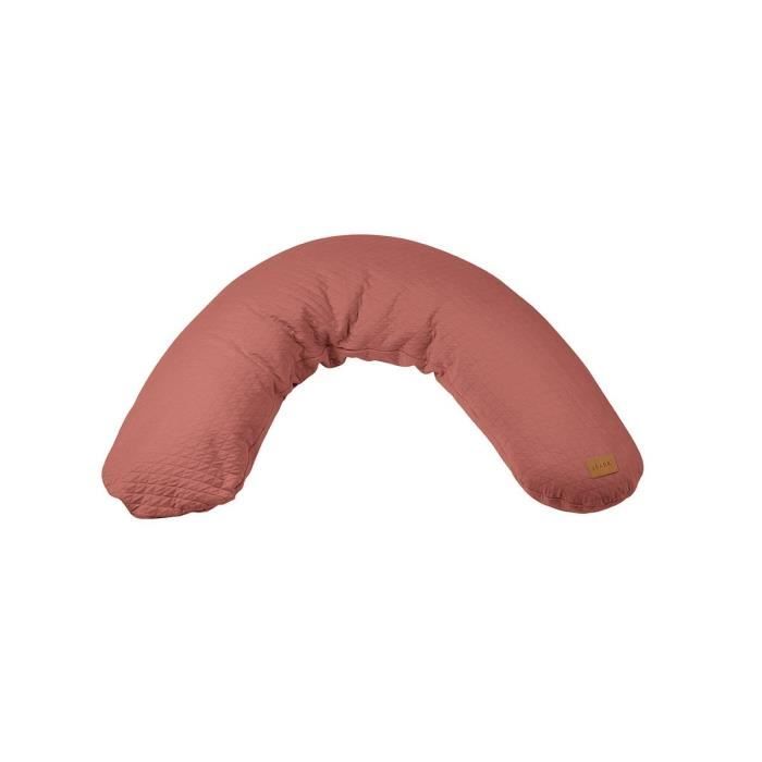 BÉABA Big Flopsy™ Coussin de grossesse et d'allaitement Fleur de coton® 180 cm Brique