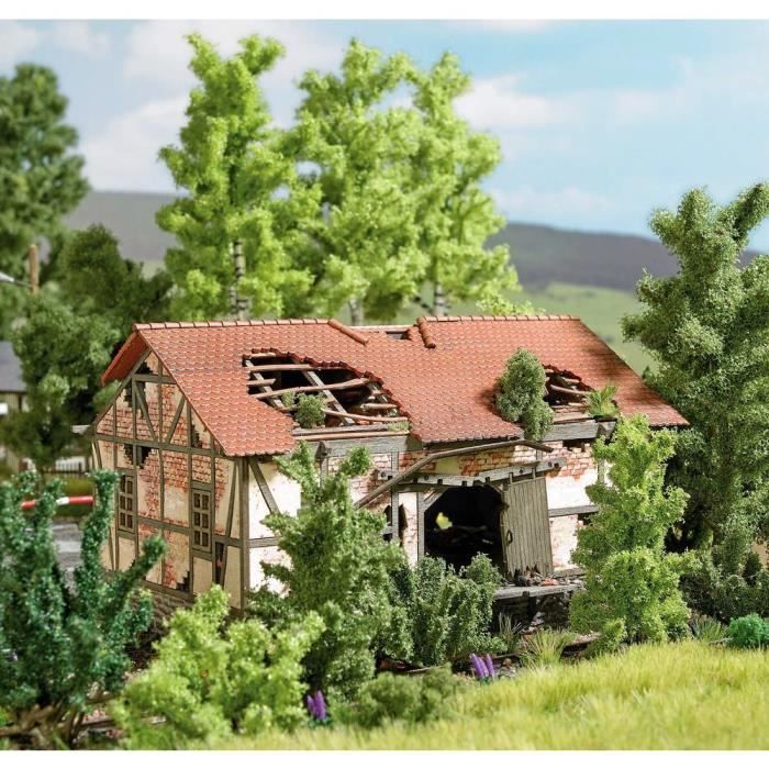 MAQUETTE DÉPÔT HANGAR entrepôts marchandises avec quai et grue Vollmer