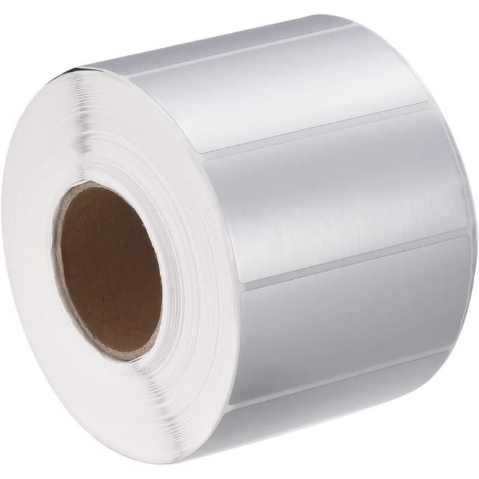 Agipa 100911 Lot 6 Rouleaux 1000 Étiquettes Rectangulaires Blanches Enlevables