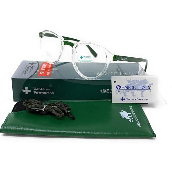 LUNETTES DE LECTURE LOUPE +2.50 - MONTURE TRANSPARENTE UNISEXE ADULTE - ACÉTATE - NEUVES