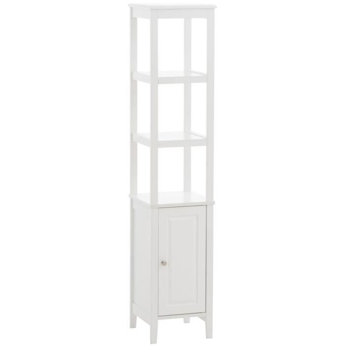 etagère armoire kemi en bois - clp - blanc - 1 porte - contemporain - design