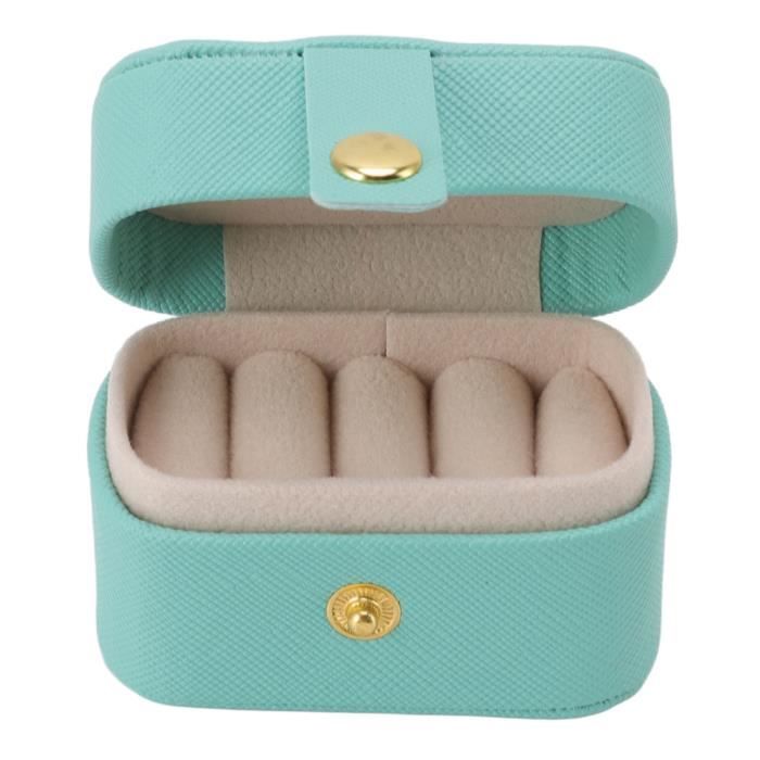 Boîte De Rangement à Bagues En Simili Cuir - Format Voyage 12x8x5 Cm - Neuve Avec étiquettes