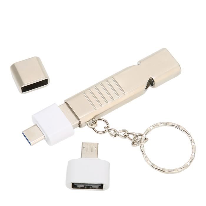 ESTINK Clés USB Sifflet Flash Drive SOS Extérieur Étanche USB3.0 120dB Son  Multifonction en Alliage de Zinc U Disque avec - Cdiscount Informatique