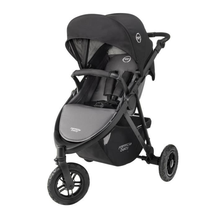 FORMULA BABY Duo Trekking Poussette + Siège auto - Groupe 0+ (0-15kg) coloris charbon