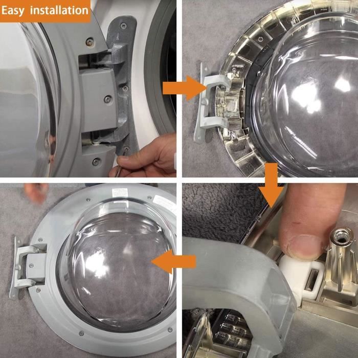 Charnière de porte de lave-linge GOTOTOP - Blanc - Universel - Alliage daluminium