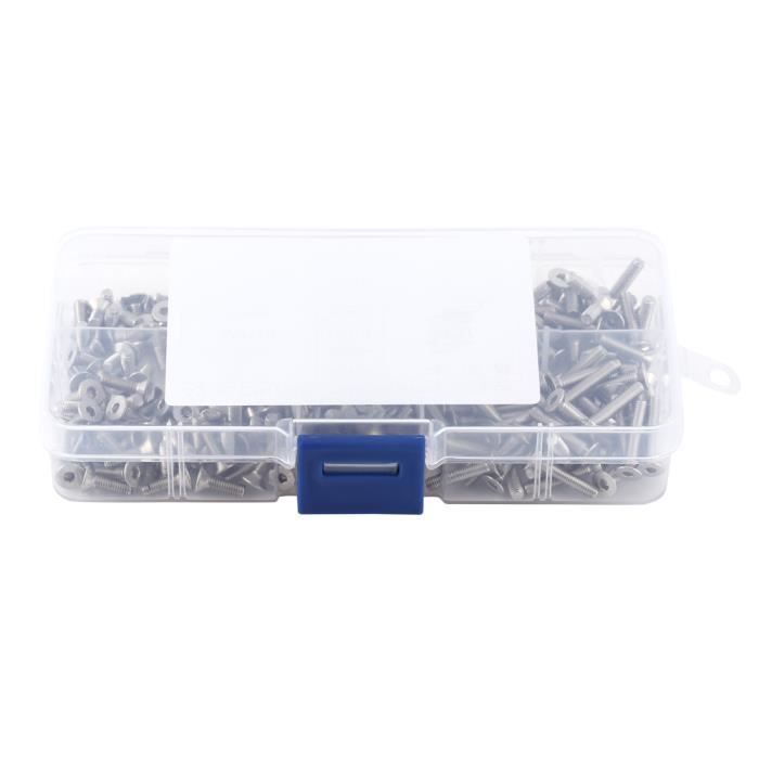 300 Vis à Tête Allen Acier Inoxydable – Assortiment De Douilles, Lot Neuf – Pour Bricolage & Réparation