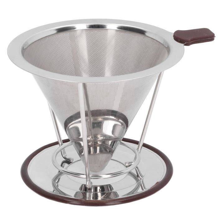 Porte-filtres à Café Vintage – Métal Chromé Et Bois, Accessoire Cuisine