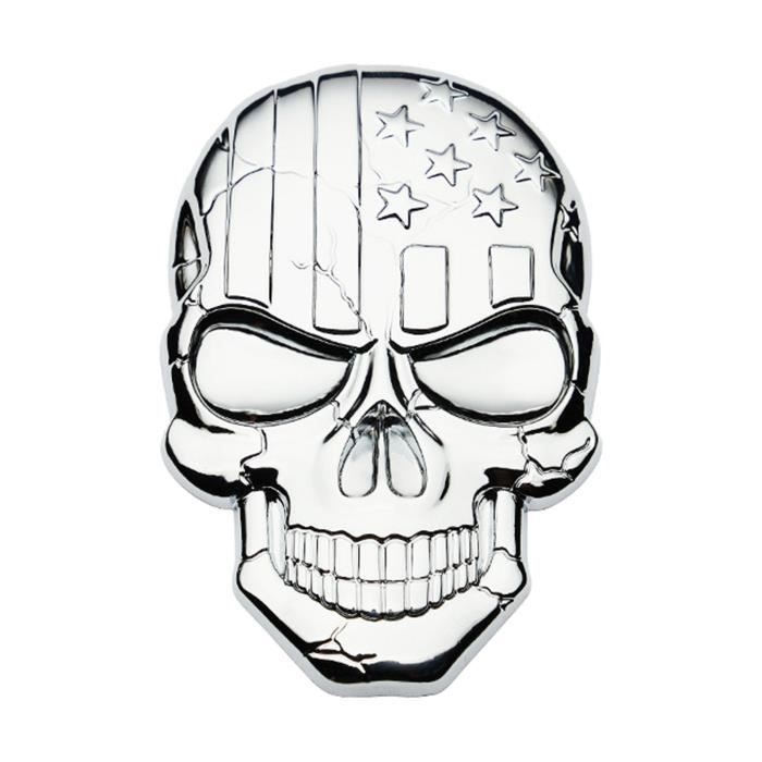 3D Decal Skull Autocollant de Voiture En Alliage de Zinc En Métal
