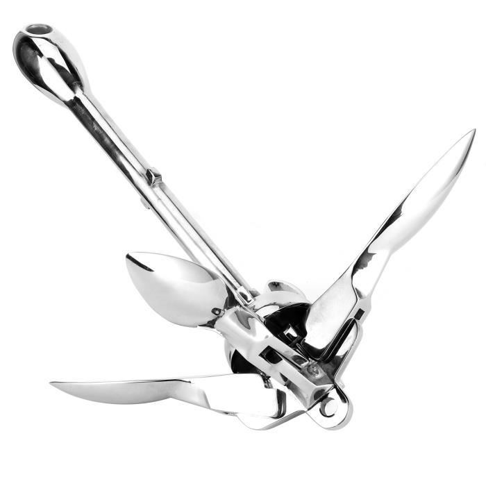 HURRISE Ancre pliante 4KG Matériel pliable de grappins de l'acier HURRISE Ancre pliante 4KG Matériel pliable de grappins de l'acier