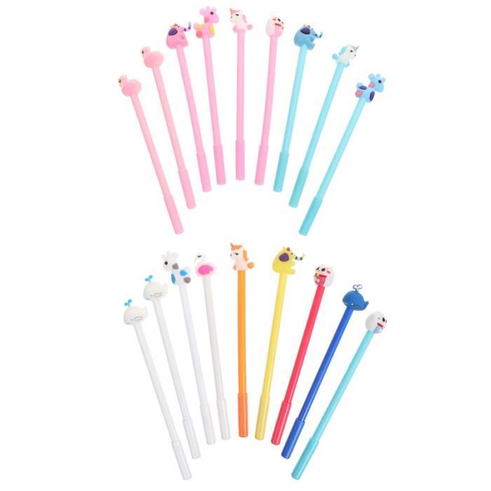 4 Stylos à Gel Adorables Avec Pompons - Pour Enseignants, étudiants, Signature, Décoration (couleurs Assorties)