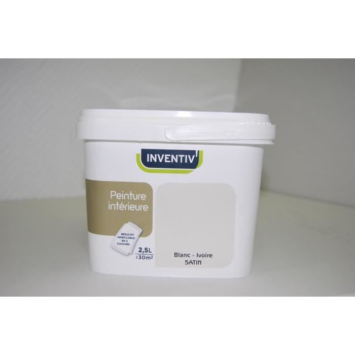 Inventiv Peinture Intérieure Satin Blanc Ivoire 2,5L - Achat / Vente  peinture - vernis Inventiv Peinture Intérieure - Cdiscount