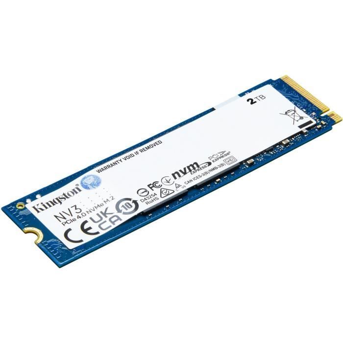 KINGSTON – NV3 – SSD Interne – 2 To – PCIe 4.0 NVMe M.2 2280