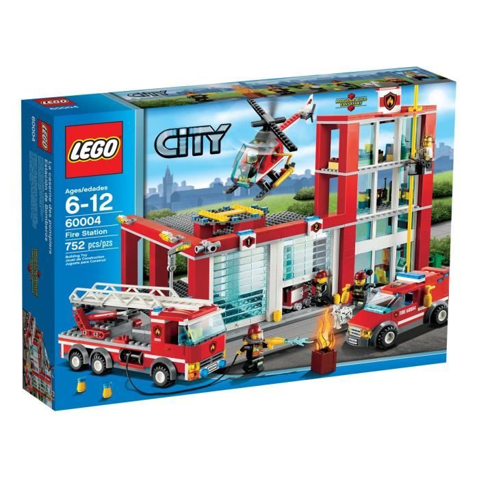 LEGO® City 60004 La Caserne des Pompiers - Cdiscount Jeux - Jouets