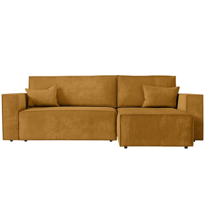 Canapé d'angle Jaune Velours Design