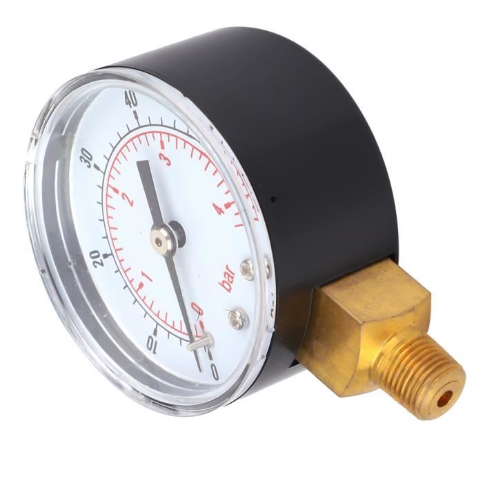 Manometer 0-60 Psi / 0-4 Bar – 40 Mm Durchmesser, 1/8" BSPT, Metallgehäuse – Für Wasser, Luft, Öl