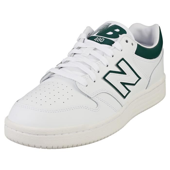 Baskets - New Balance - 480 - Homme - Blanc Vert Blanc vert - Cdiscount  Chaussures