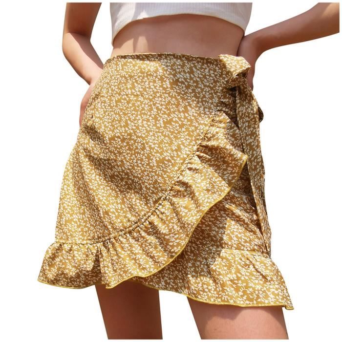 Jupe Longue Femme Beulah Avec Volants - Taille S (Taille 25 Pouces) - Gris Polyester - Occasion Très Bon État